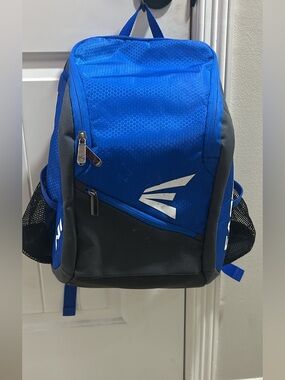 Blue and Black youth Backpack with Front Zip Pocket